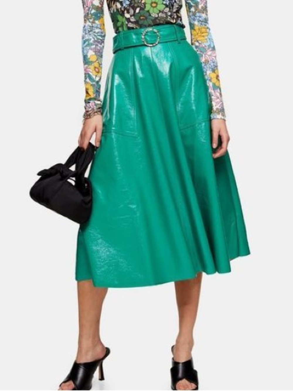 TOPSHOP Vinyl Skirt